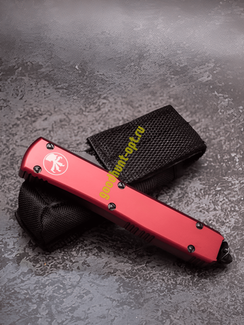 Тактический нож фронтально выкидной автоматический Microtech Красный