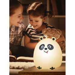 Ночник - светильник светодиодный ЭРА NLED-417-2W-W аккумуляторный мягкий силиконовый белый