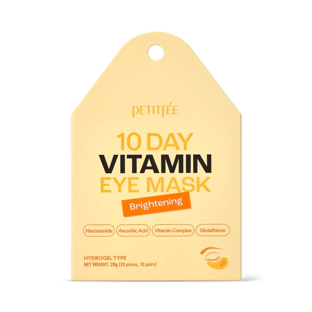 Petitfee 10 Day Vitamin Eye Mask – Brightening осветляющиегидрогелевые патчи с витаминами (10 пар)