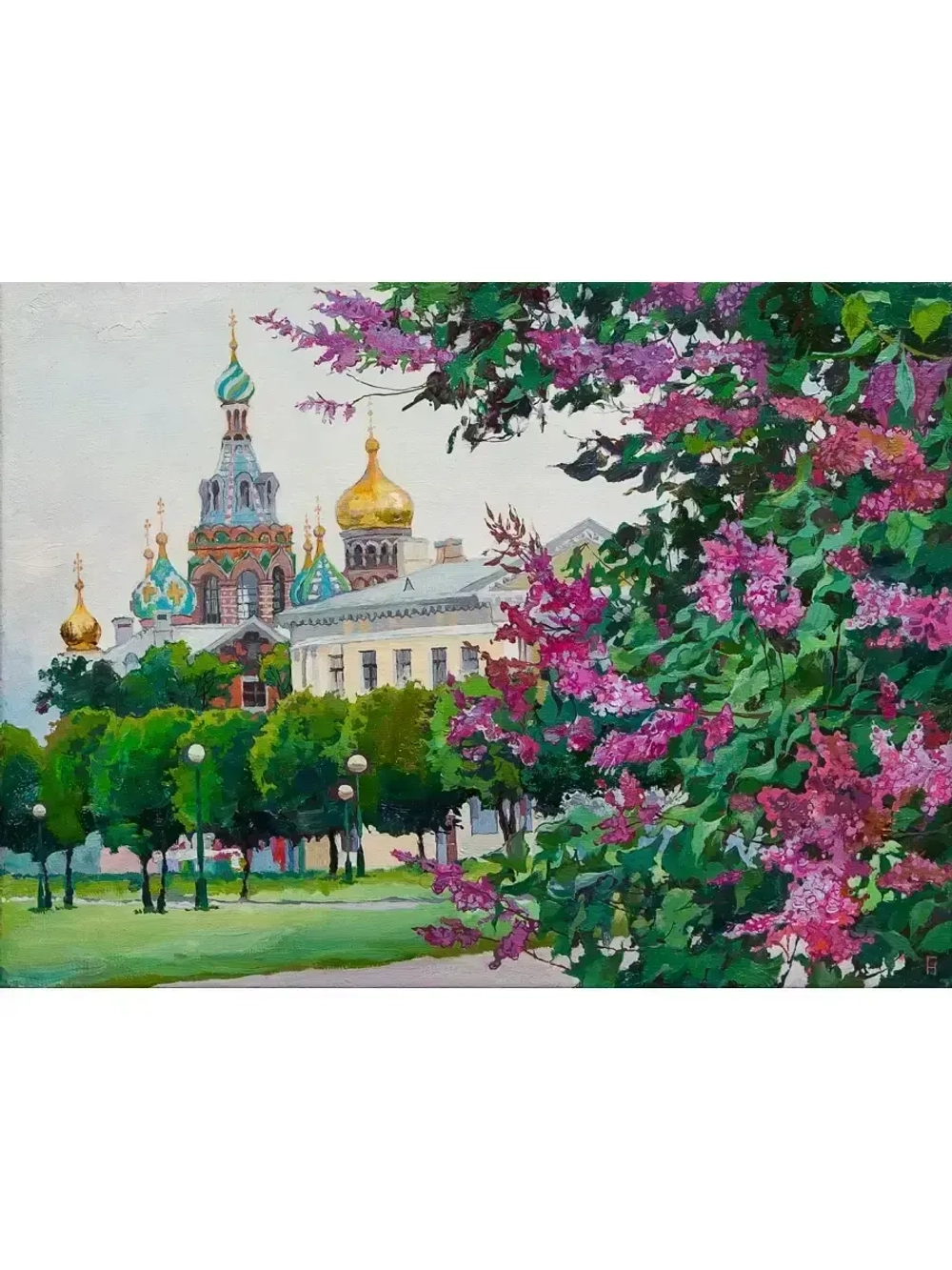 Картина маслом Сирень у Спаса Глухов