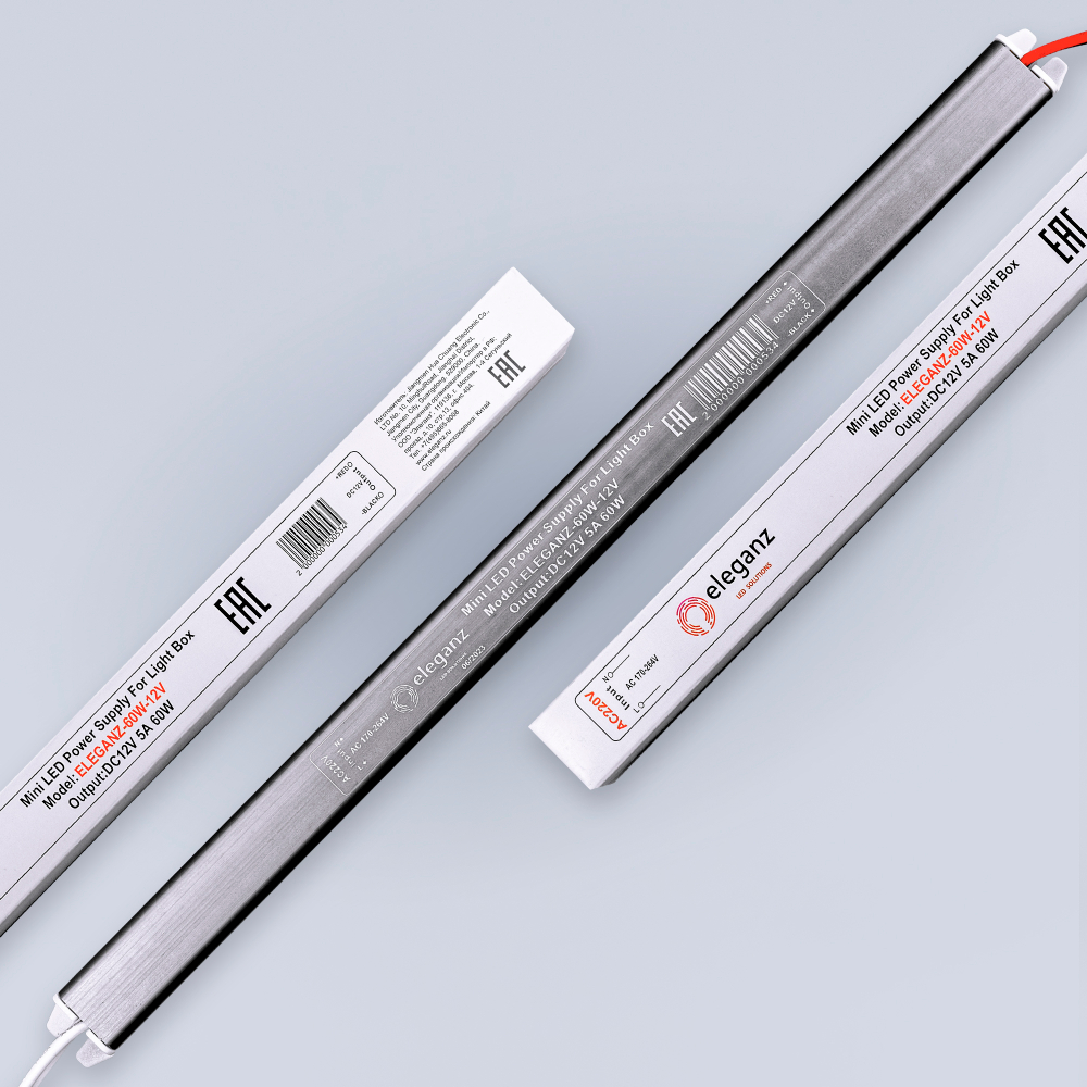 Блок питания 60W Карандаш 12V 5A IP20 ELEGANZ