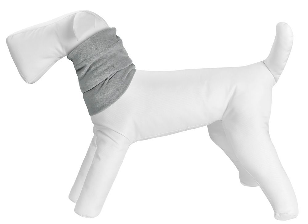 Tappi Снуд Мюнтер для собак, из флиса, серый, размер м (обхват шеи 34–44 см)