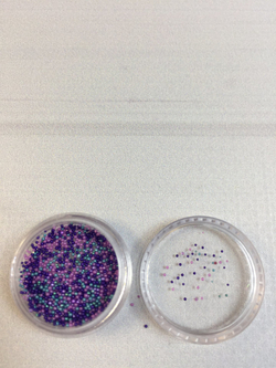 Бульонки пластиковые для дизайна ногтей, микс