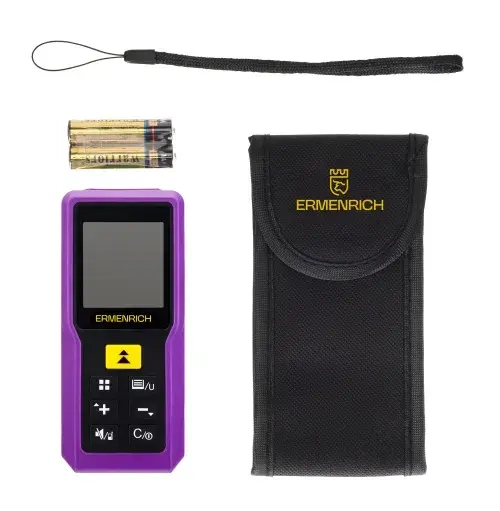 Лазерная рулетка Ermenrich Reel PRO GM100, фиолетовый