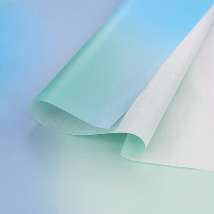 Тишью влагостойкая "Градиент" 50*70см (20листов) Зеленый/Синий