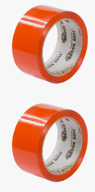 Скотч 48мм* 66м, 40 мк. NOVAROLL оранжевый 228ор