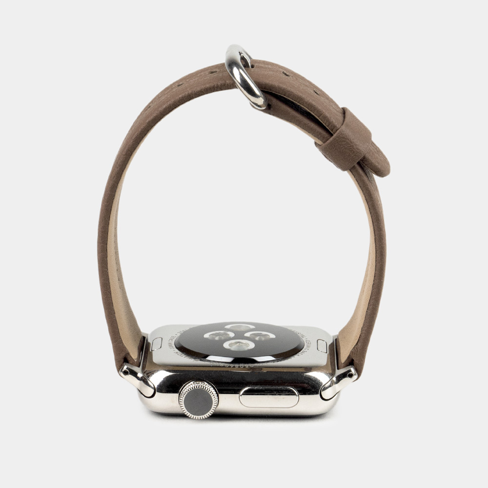 Ремешок для Apple Watch 44/45/46 mm из кожи теленка, цвета кофе