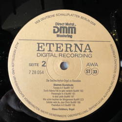 Винтажная виниловая пластинка LP Klaus Eichhorn, Die Gercke Herbst Orgel Zu Basedow Органная Музыка (ГДР 1978)