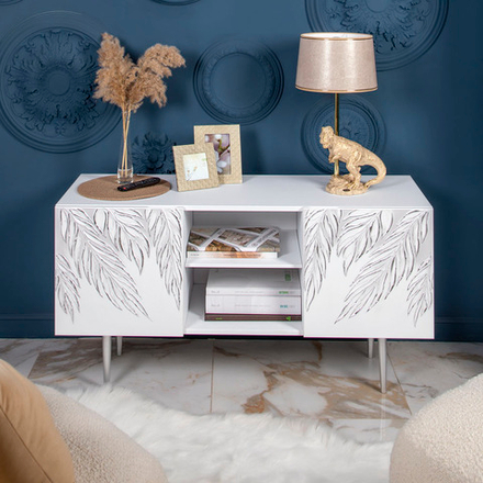 Тумба под ТВ Тропик 117см Стайл Айс Сильвер