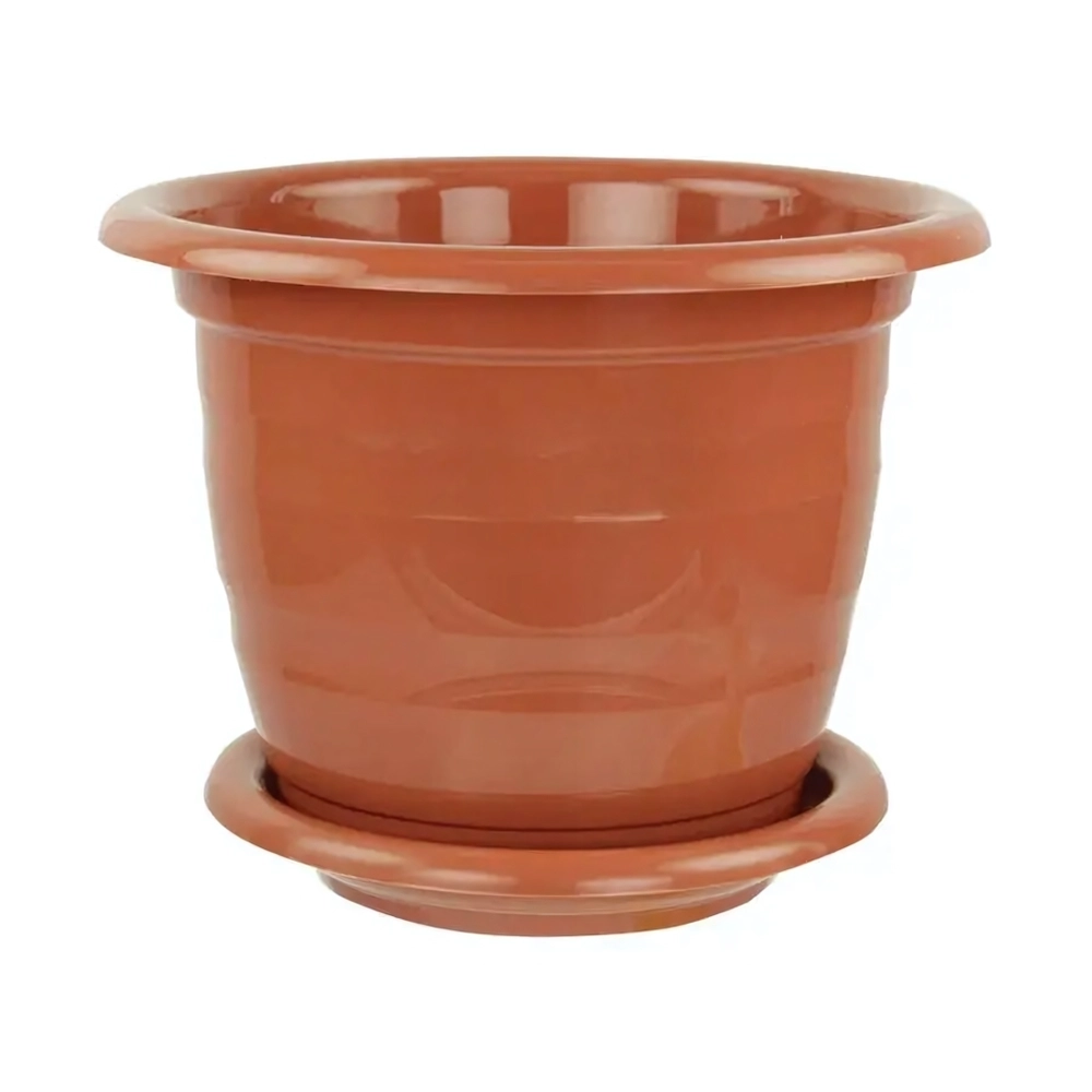 Горшок цветочный Виола 3,5л. с поддоном коричневый