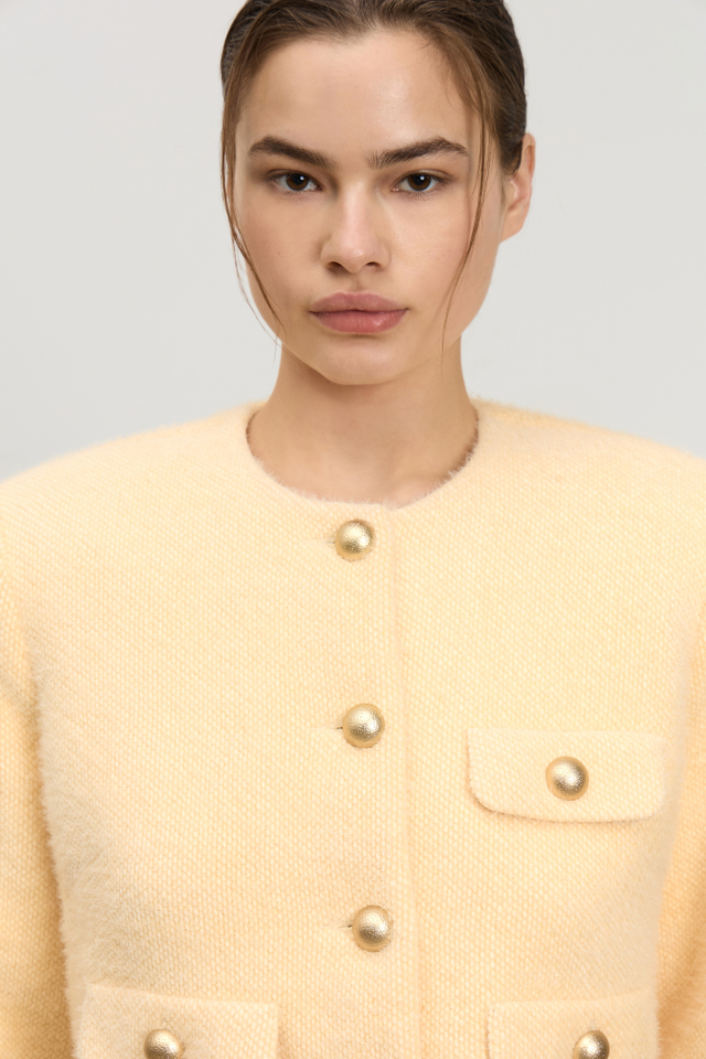 Жакет из фактурного трикотажа