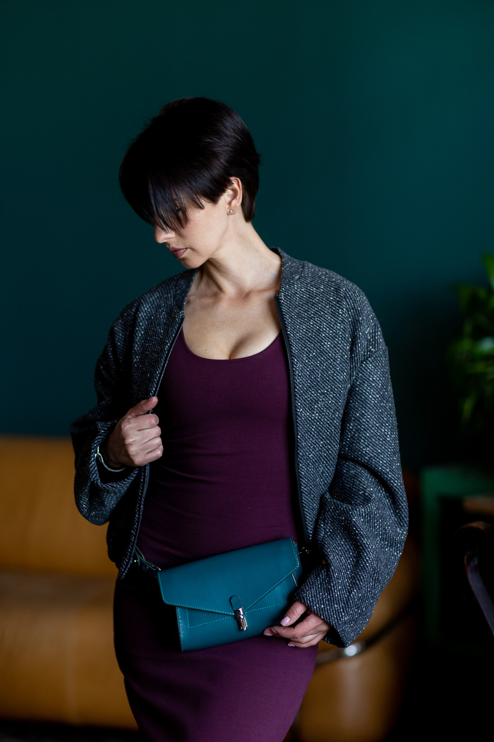 Поясной конверт с кожаной подкладкой