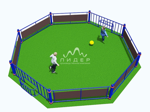 Ограждение спортивной площадки для игры в футбол