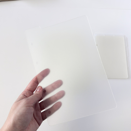 Матовые полупрозрачные разделители в блокнот на 4/2 кольцах