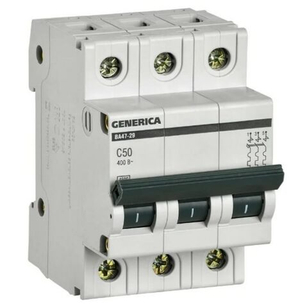 Автоматический выключатель GENERICA ВА47-29 3Р 50А 4,5кА х-ка С MVA25-3-050-C