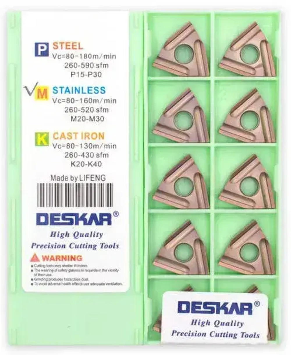 Пластина сменная WNMG080404 R S LF6118 (1 шт.) Deskar