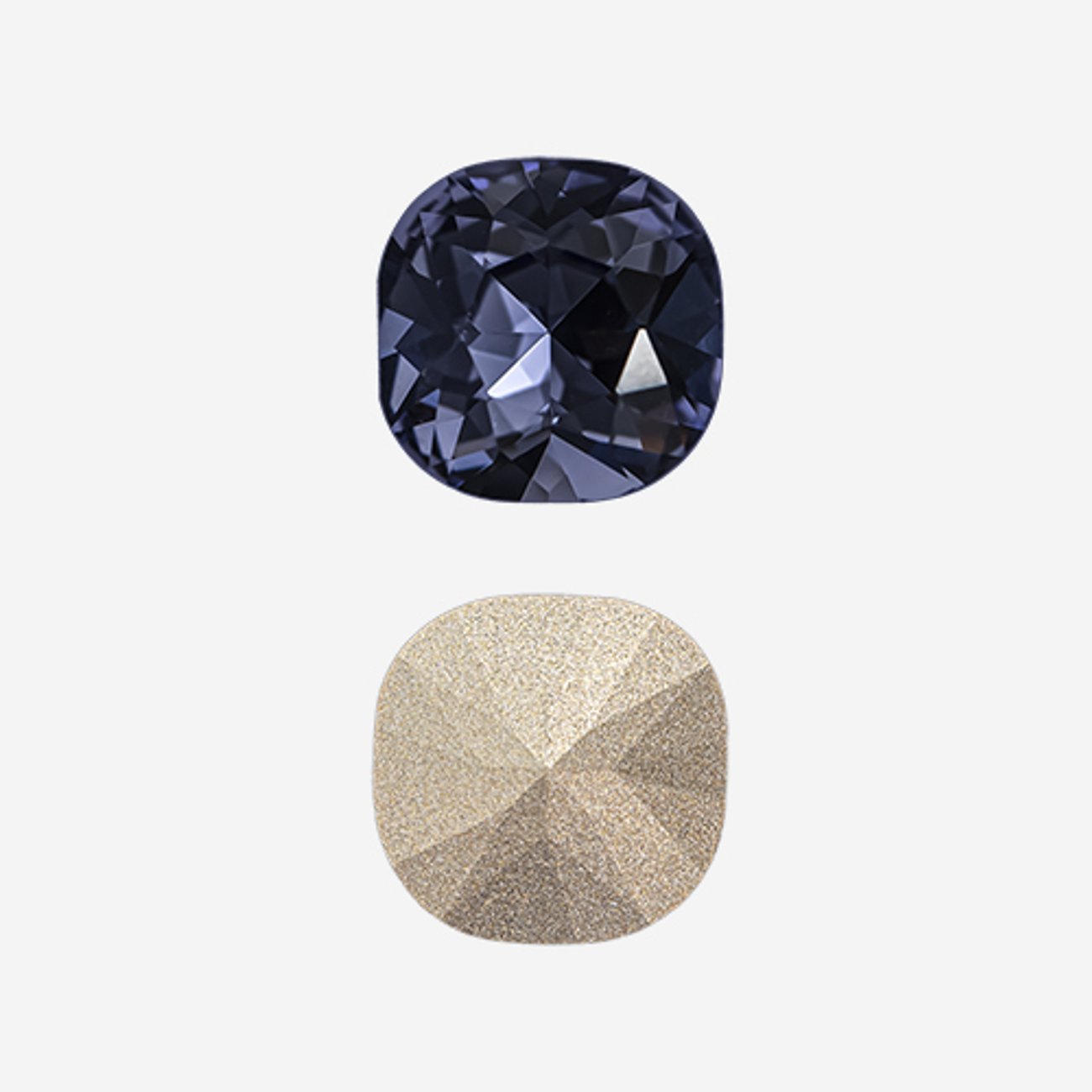 Кристалл Кушон (Сushion), оттенок "Танзанит"/"Tanzanite", 10мм