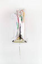 FM Шар 40" / 102 см "Цифра 1" Серебро (БГ-60)