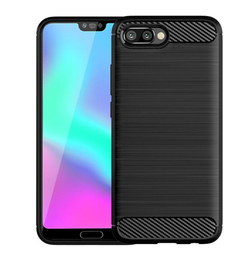 Чехол для Honor 10 (10 GT) цвет Black (черный), серия Carbon от Caseport