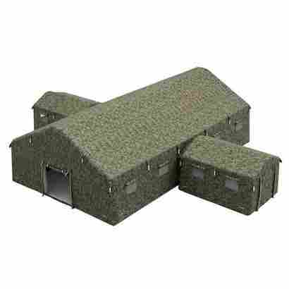 Модуль пневмокаркасный военный «База-невидимка» 12×12×3,5 м из ПВХ, командный пункт