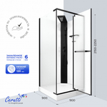 Душевая кабина Ceruttispa МИМИ (MIMI) 90BF (90x90x215-225)