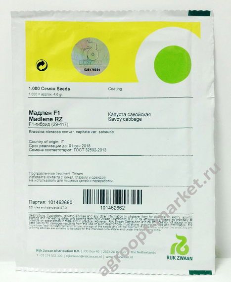 Мадлен F1 семена капусты савойской (Rijk Zwaan / Райк Цваан) упаковка 1000 шт. – фото 8