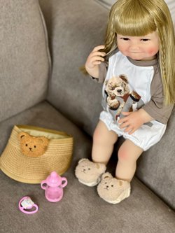 Кукла Реборн виниловая 55см в пакете (FA-134)