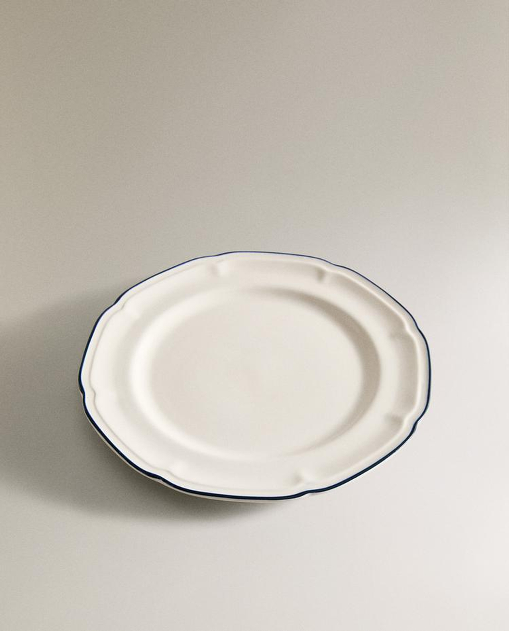 ZARA HOME ТАРЕЛКА С КАЙМОЙ, СИНИЙ