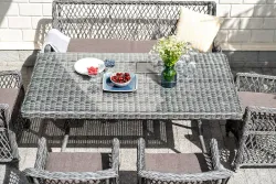 "Латте" диван двухместный из искусственного ротанга, цвет графит