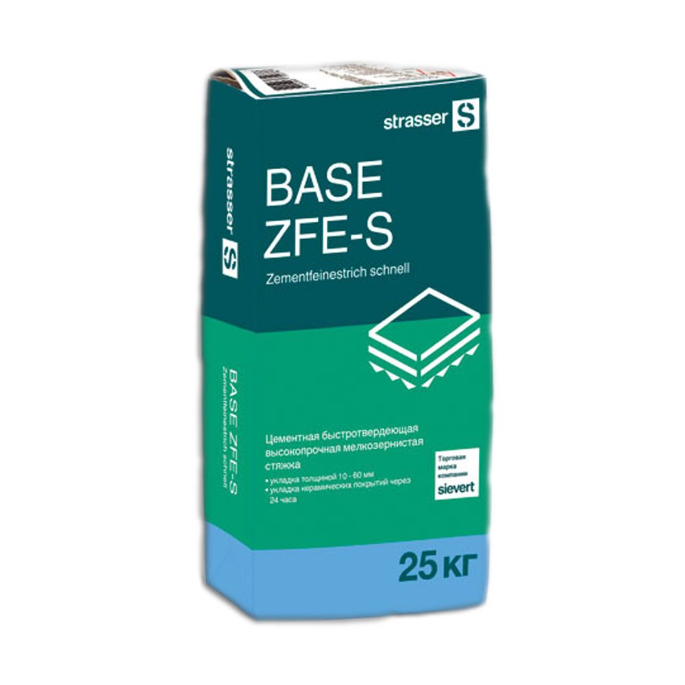 BASE ZFE-S Цементная быстротвердеющая стяжка strasser, мешок 25 кг