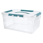 ЯЩИК ДЛЯ ХРАНЕНИЯ УНИВЕРСАЛЬНЫЙ С ЗАМКАМИ И РУЧКОЙ GRAND BOX, 390х180ММ, 15,3Л (Голу