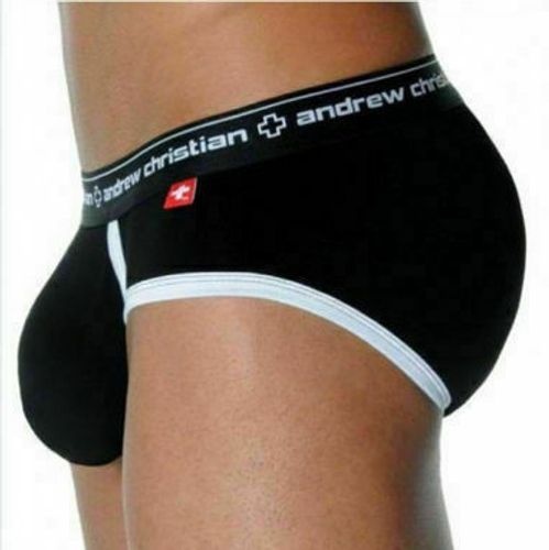 Мужские трусы брифы Andrew Christian Black Almost Naked Sports Brief