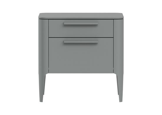 Тумба прикроватная Type 2 ящика ширина 50 см (серый)