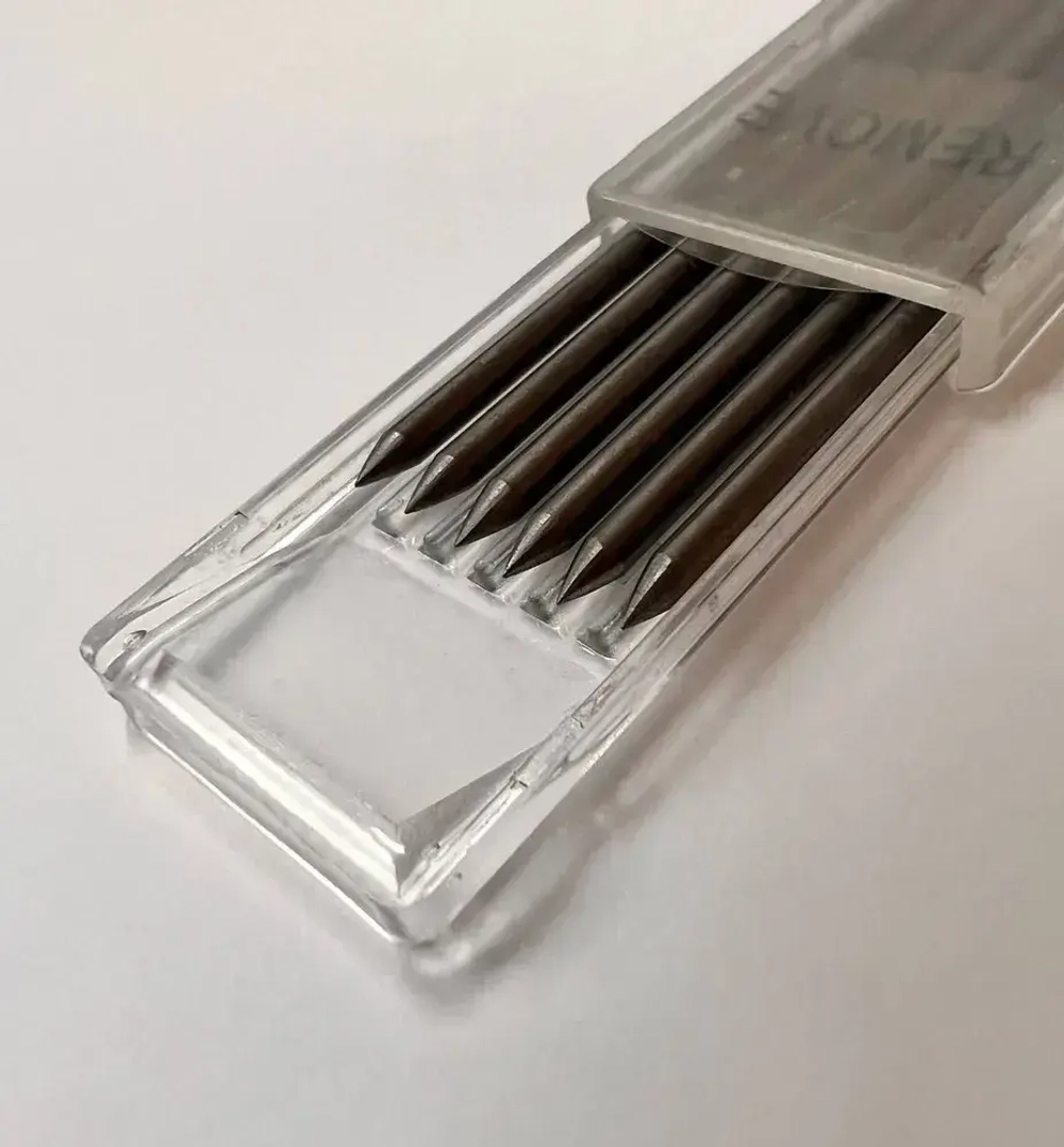 Набор грифелей 6 шт. для строительного карандаша "Beeenergy" в выдвижном пенале (твердость2B)