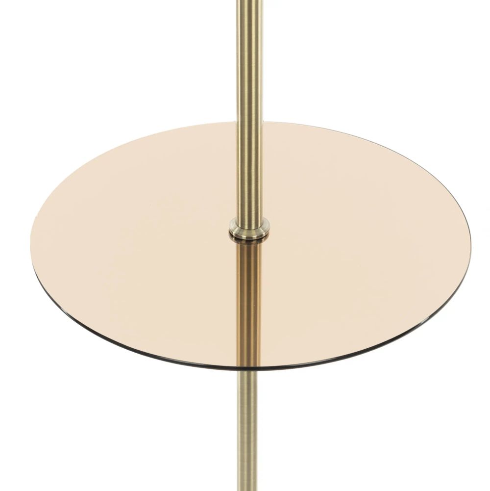 Citilux Базель CL407932T Торшер бронза со столиком и зелёным абажуром