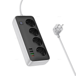 AC22 Sunlight (PD30W/1C3A) сетевой фильтр на 4 розетки 1.5m (black)