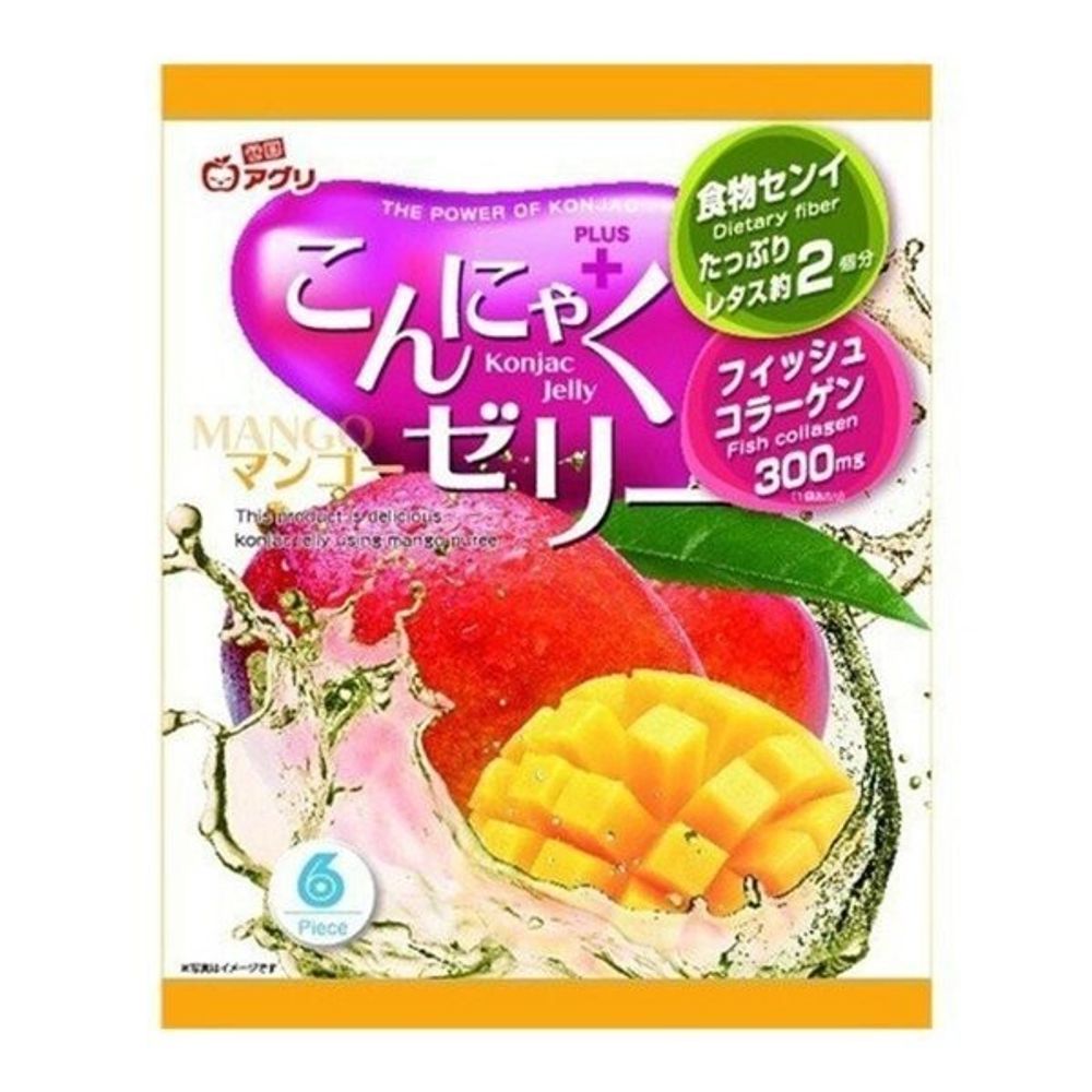 Желе “Yukiguni Aguri” порционное Конняку со вкусом манго (16г х6шт) 96г