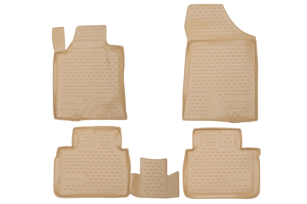 Коврики в салон для NISSAN Teana III, 2014-, 4 шт. (полиуретан,бежевые) CARNIS00042KB