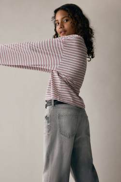 H&M Джинсы Baggy Fit Bootcut, светло-серый