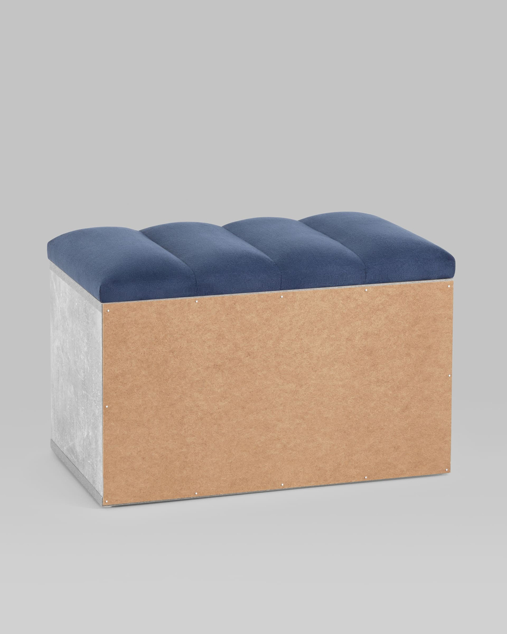 Обувница Хольст серая велюр синий