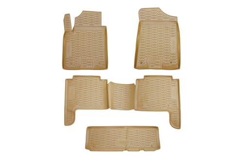 Коврики в салон NISSAN Patrol, 2010-, 5 шт. (полиуретан, бежевые) Element.ELEMENT3633210