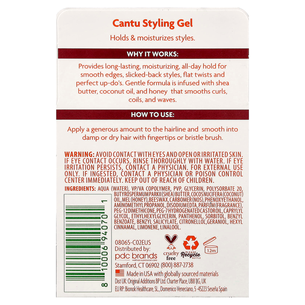 Cantu, для детей, гель для укладки, для локонов, кудрей и волн, 64 г (2,25 унции)