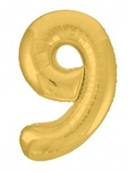 Р Цифра 9 Slim Золото (40''/102 см)