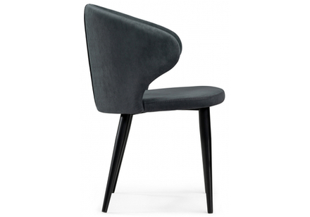 Стул на металлокаркасе Woodville Алсисар катания графит, черный, ножки черные