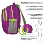 Рюкзак BRAUBERG для старших классов/студентов/молодежи, "Крокус", 30 литров, 46х34х18 см, 225521