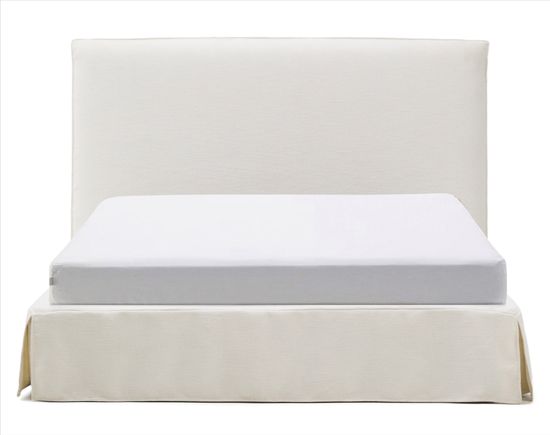 Кровать Jaira La Forma из белого шенилла со съемным чехлом для матраса 160x200 см