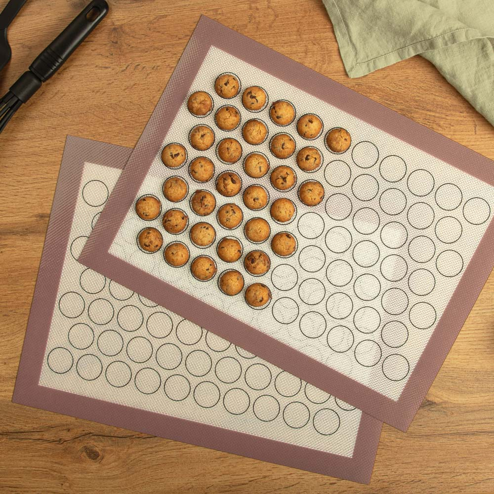 Коврик силиконовый для раскатки теста 40*30см Макарун SATOSHI