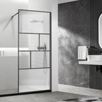 Душевая перегородка Walk-In VSW-1HC900CFGM, 900*2000, вороненая сталь, стекло прозрачное/рифленое, , шт