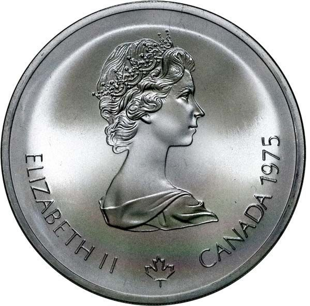 Canada, 10 Dollars 1976 Montreal Olympics Equestrian Jumping Coin – 1975 Silver