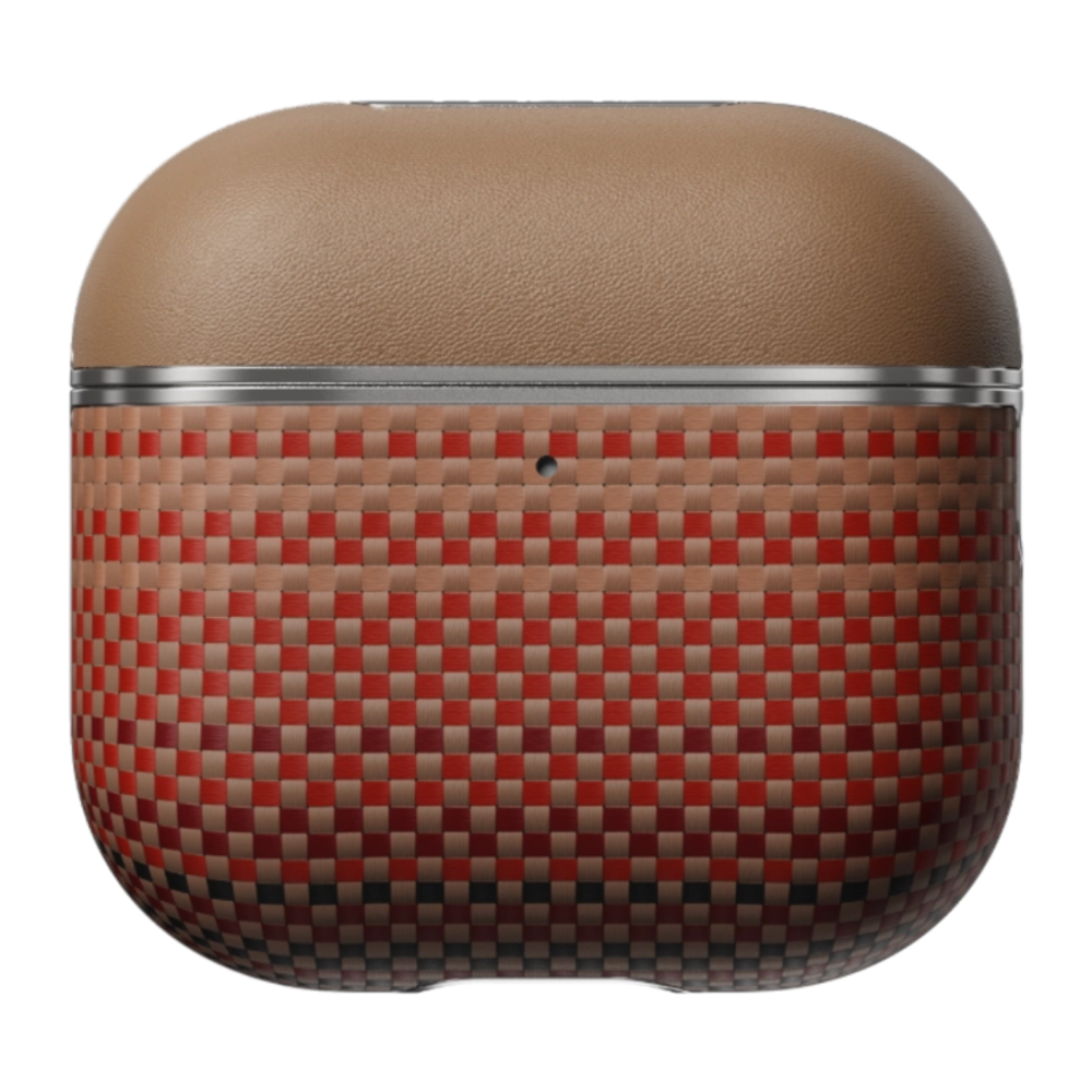 Арамидный чехол MagSafe PITAKA MagEZ Case для AirPods 4 Тонкий гибридный чехол из арамидного волокна и полиуретановой кожи